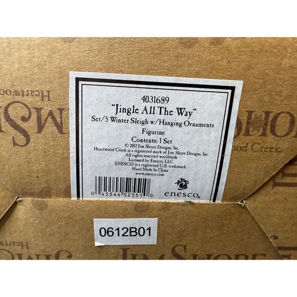 Jim Shore Jingle All the Way Winter Sleigh w/ ornament Set Heartwood Creek w/BOX - Picture 16 of 16